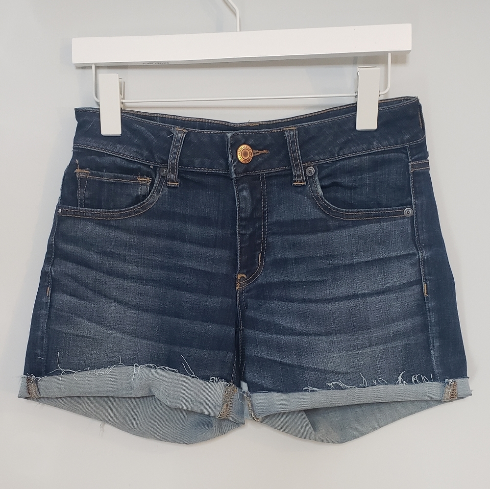 AEO Cafe Midi Denim Jean Shorts